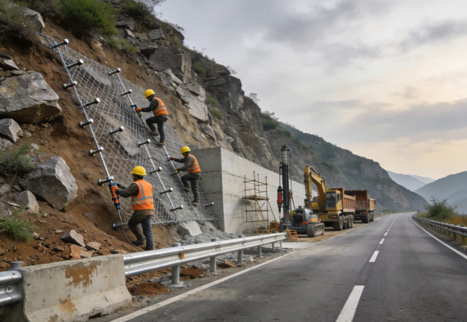茂南公路道路护坡
